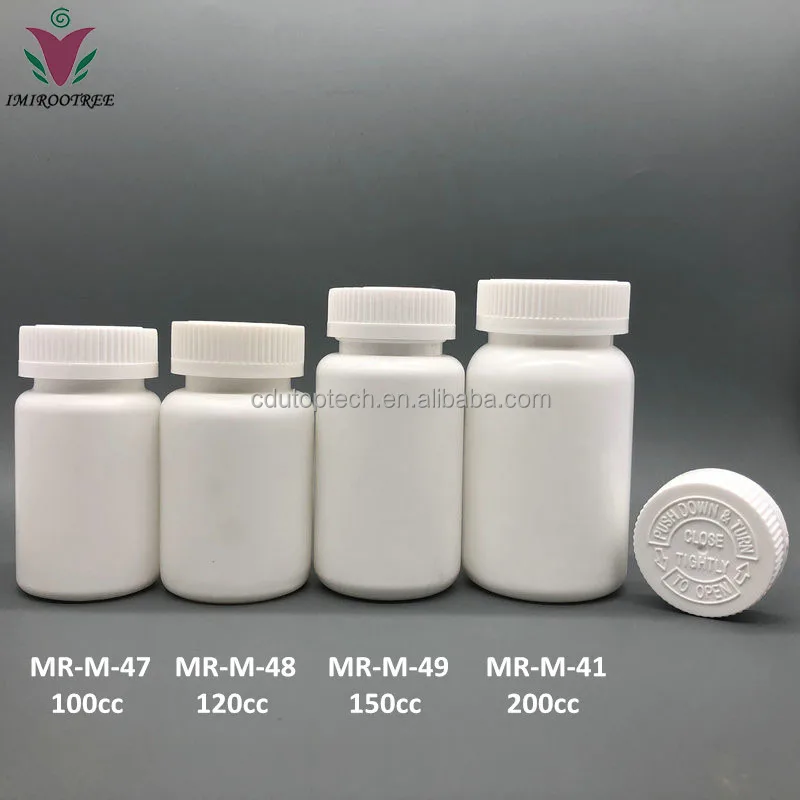 Wholesale 10ml-500ml HDPE/PET Plastic Pill Medicine Capsule Vitamin Bottle Container, Pharmaceutical Tablet Capsule Pill Bottles