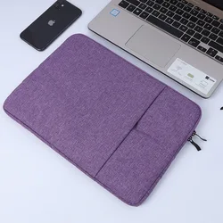 Laptop Sleeve Bag Compatible with 13-15 inch Laptop Notebook Computer, Canvas Pouch Case for MacBook Pro / Air