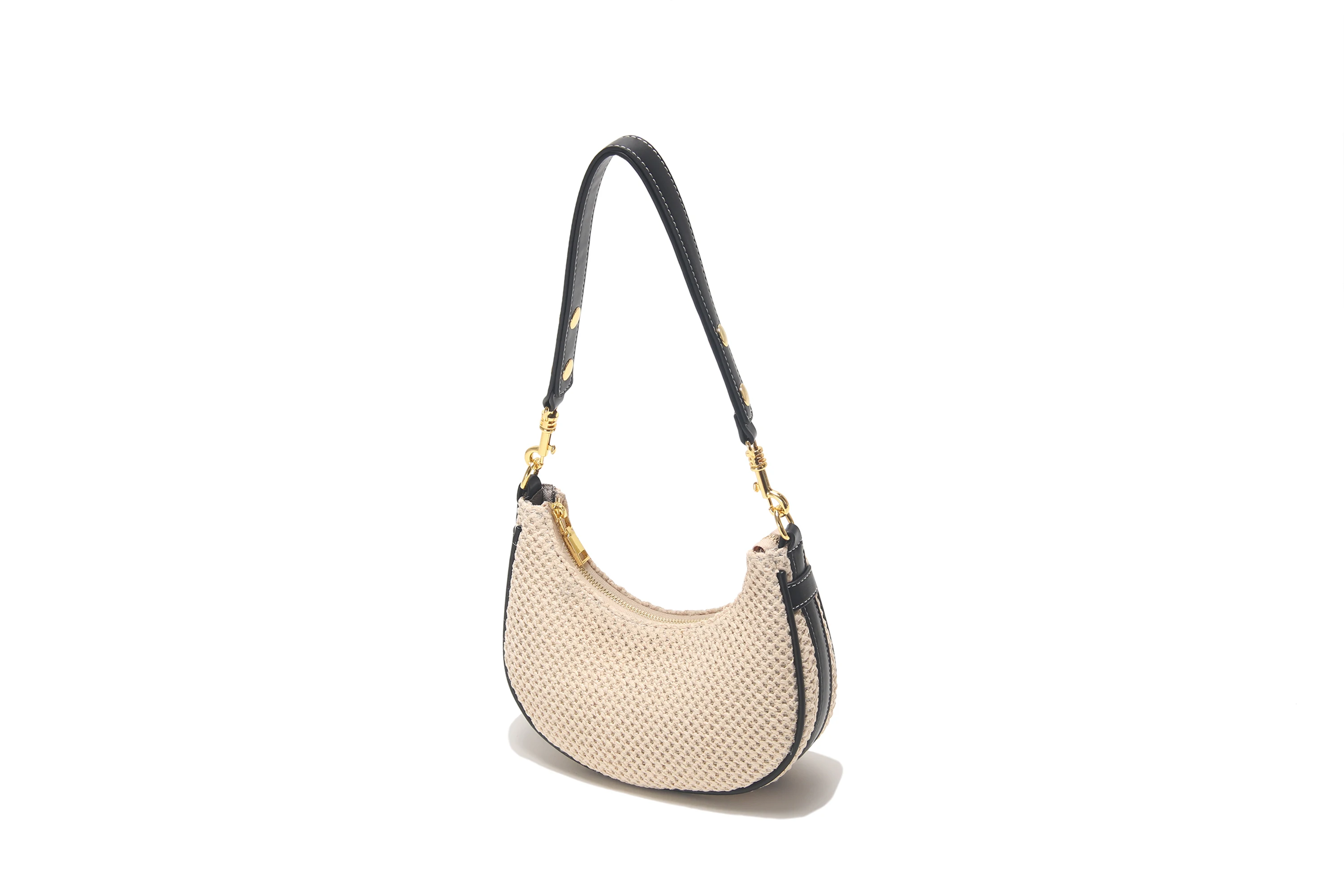 Design Purses and Handbags for Women PU Hobo Shoulder Handbag Tote Purse Moon Bag 2022 Summer Trendy Women Ladies Girls,women