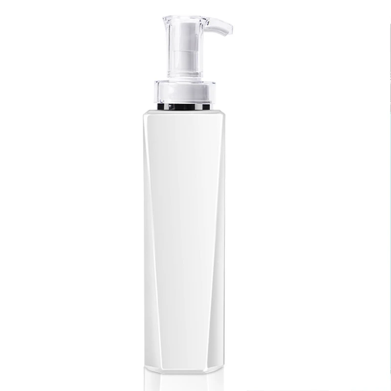 Manufacturer customized beveled high-grade pet 500mi press shower gel shampoo bottle