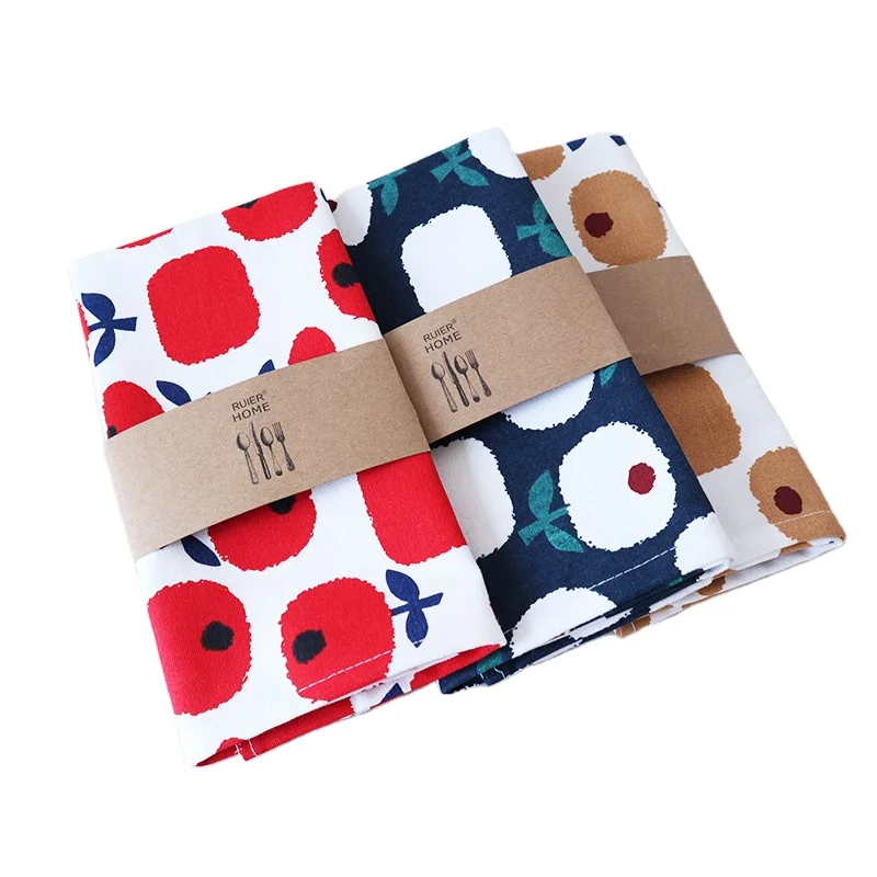 Новое поступление, фабричное быстросохнущее хлопковое кухонное чайное полотенце с принтом