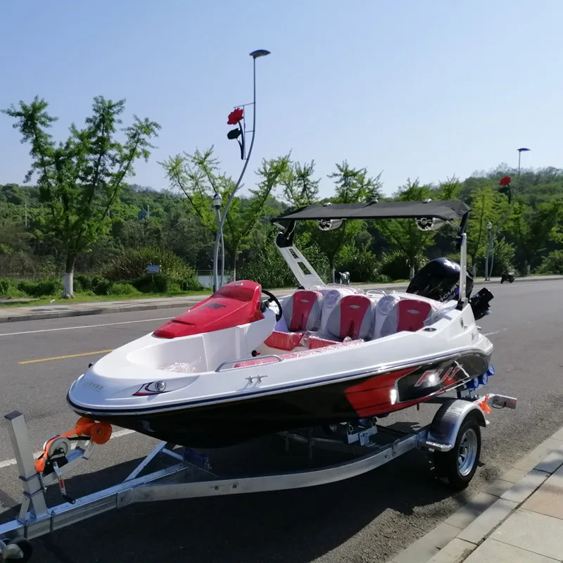 16ft 4.8m length fiberglass jet speed rowing boats for sale