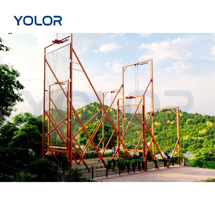 Adventure Outdoor Playground Equipment Amusement Park Attraction Thrilling Cliff Swing Rides For Adults