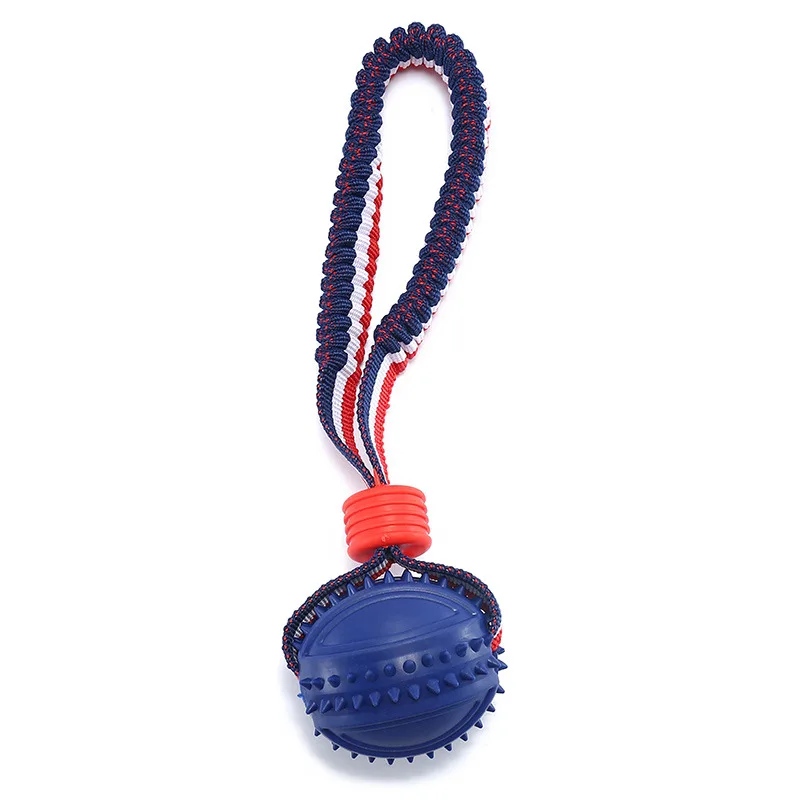 LM0219C Dog bite resistant toys Pet tire ball toy Elastic rope dog training toy Bite resistant teeth grinding ball