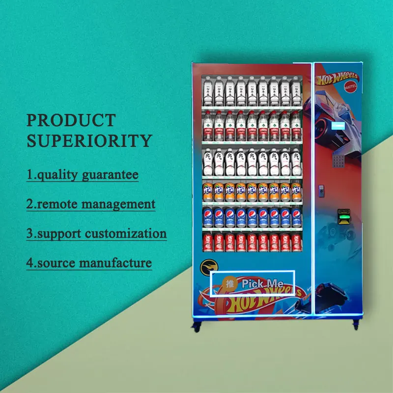 Customized High-Quality Water Sell Vending Machine Large Capacity Vending Machine Card Reader For Sale