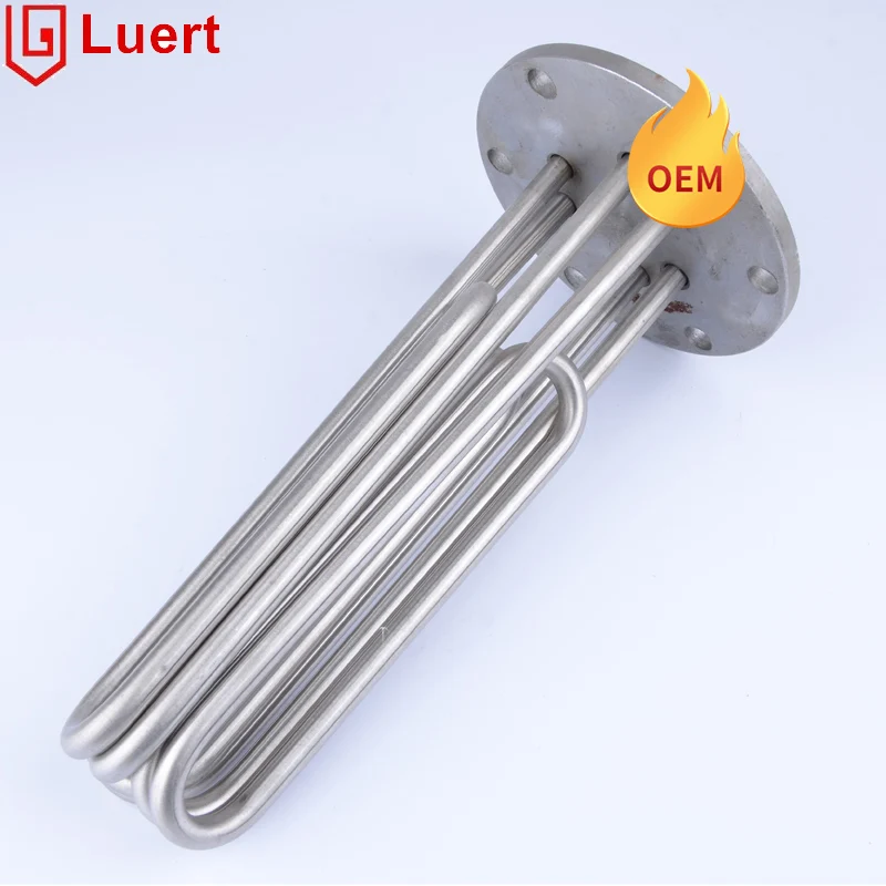 Stainless Steel Flange Heating Tube 380V Heat Conducting Oil Boiler Water Tank Heater Industrial Heating Rod