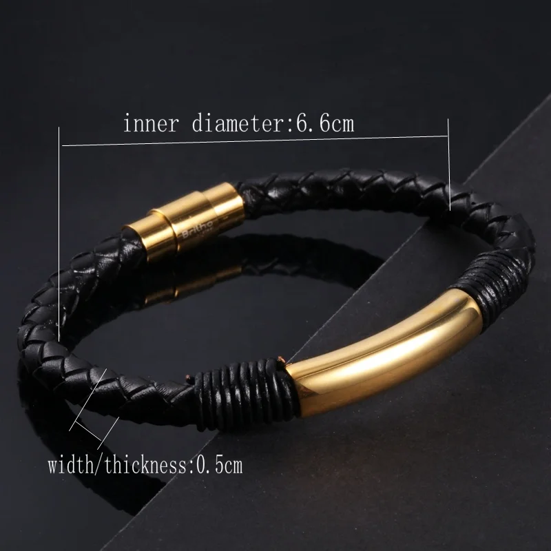 2019 Wholesale Designs For Men Custom Bracelet Leather New Latest Designs Adjustable Rotational Gold Bracelet