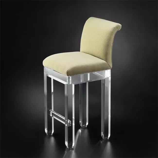 Luxury Clear Acrylic Customized High Legs Chair Waiting Living Dining Room Chair Bar Stool