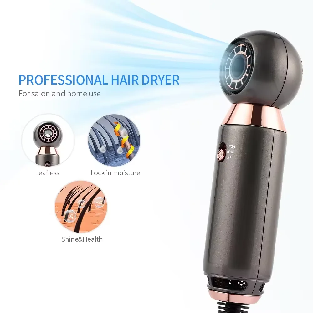 Mini Hairdryer Portable Leafless Hair Dryer 800W Negative Ion professional Salon for Travel Hot One Step Hair Dryer And Styler
