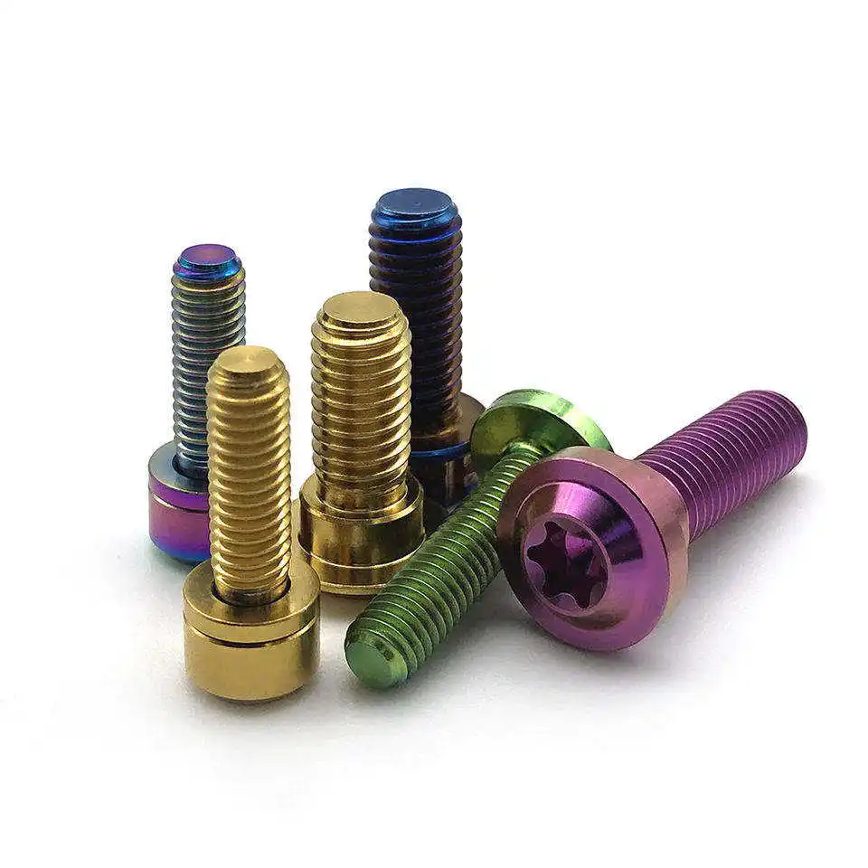 Burnt Titanium Bolt Motorcycle Modified Hollow Flange Screw M6 Stainless Steel Hexagon Screw