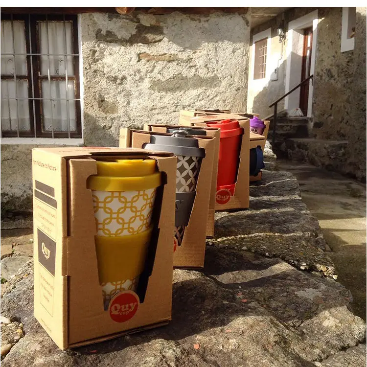 Natural Reusable Kids Eco Bamboo Fiber Coffee Tea Cup