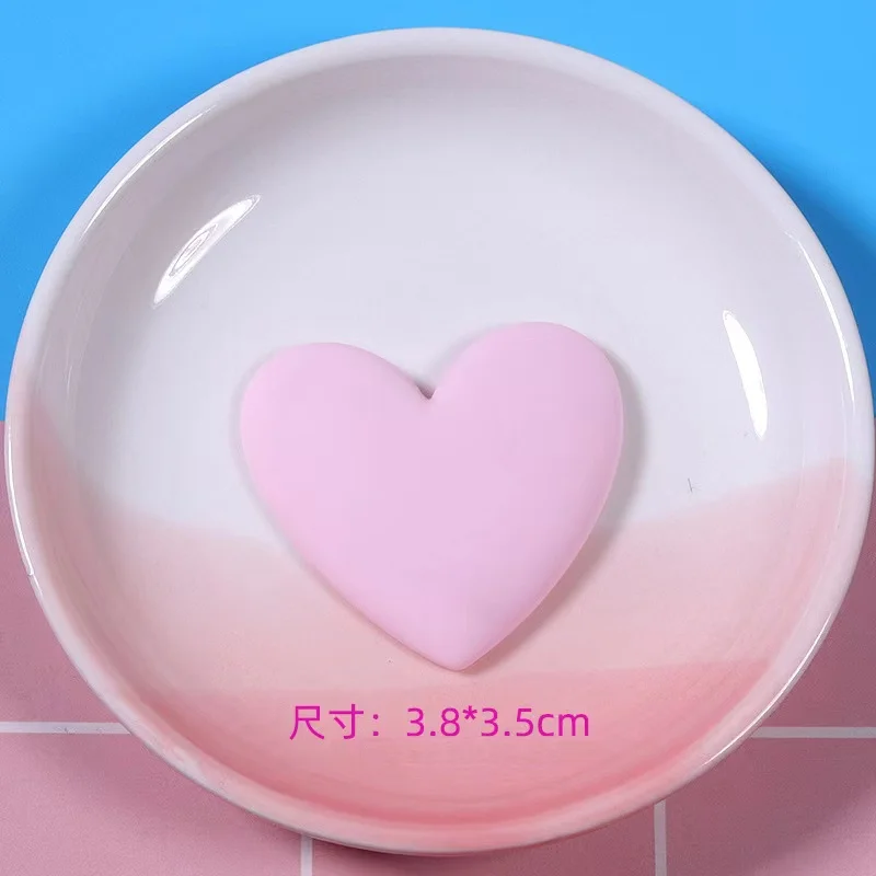 Resin Flatback 3D Resin Embellishment Kawaii Lovely Heart Flatback Cabochons For Slime DIY Hair for DIY Crafts, Scrapbooking