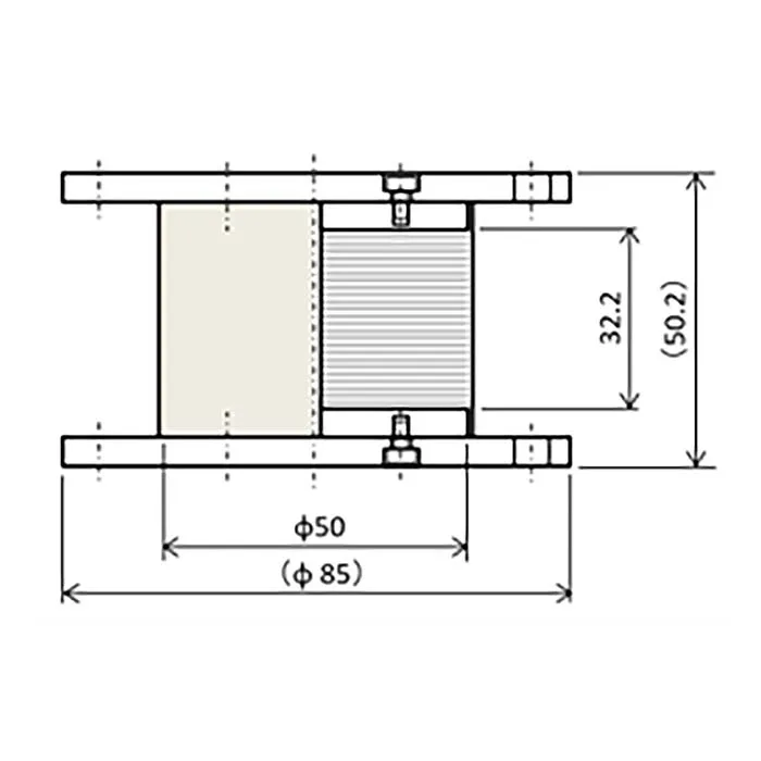 Customazable steel shock isolation reinforced laminated rubber bearing