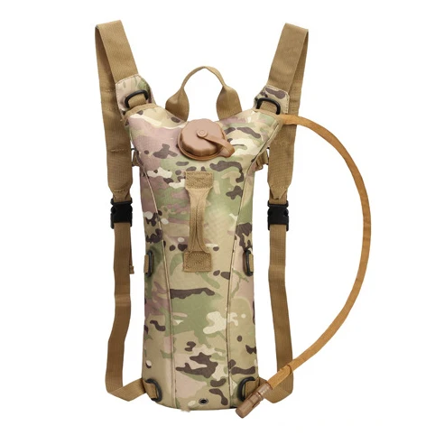1201 Custom Wholesale OEM Outdoor Hiking Cyclist Camouflage Running Tactical Hydration Backpack with Water Bladde