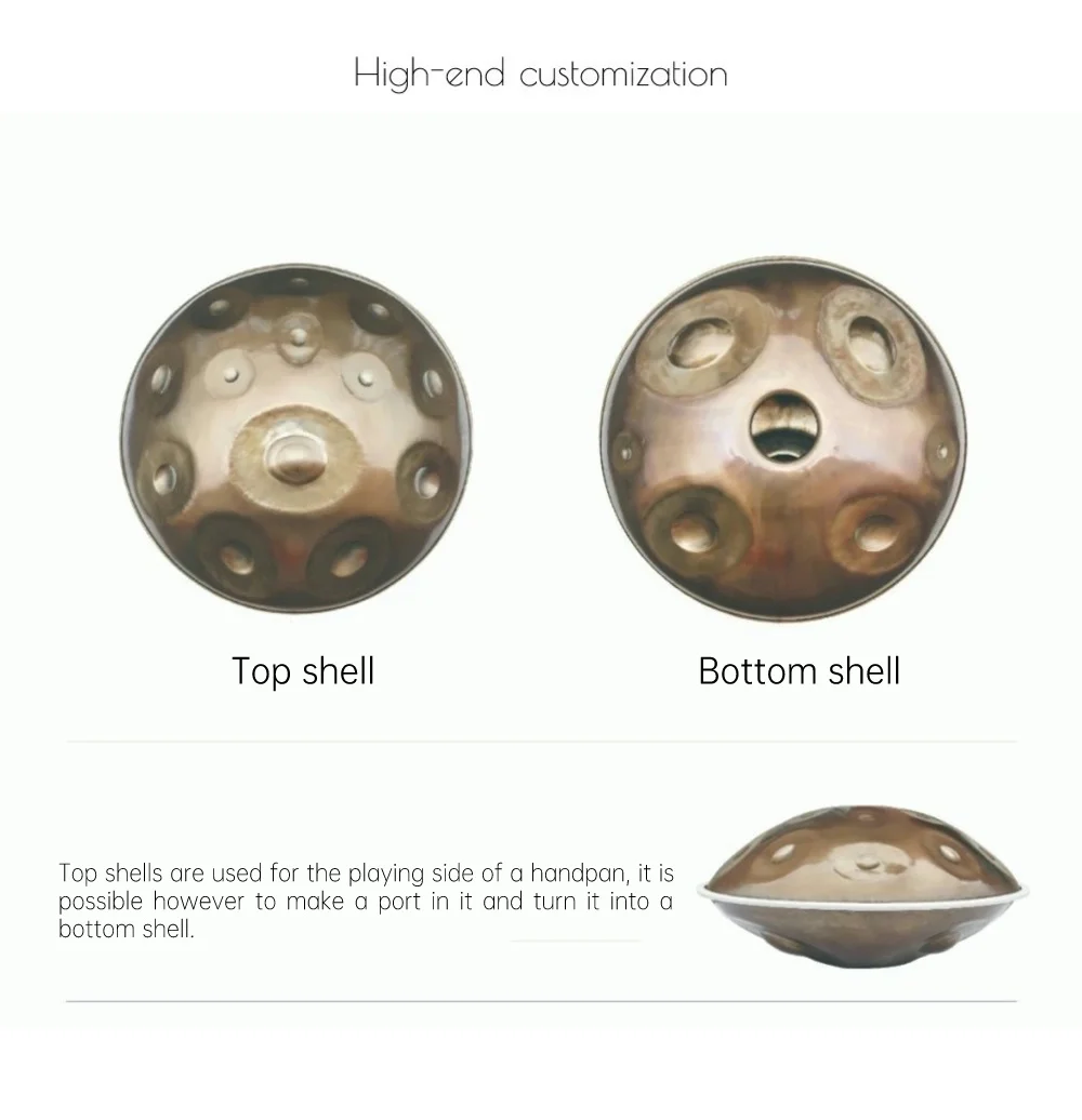 JELO A-H-13  Ember steel hand pan drum D Kurd 23 notes 22 inch handpan drum tongue musical bag case tasche drums handpans