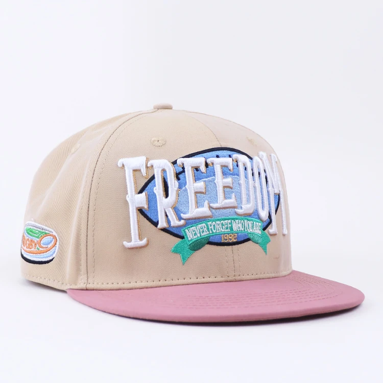 fitted snapback cap 3d embroidery custom gorras snapback hip hop two tone snapback