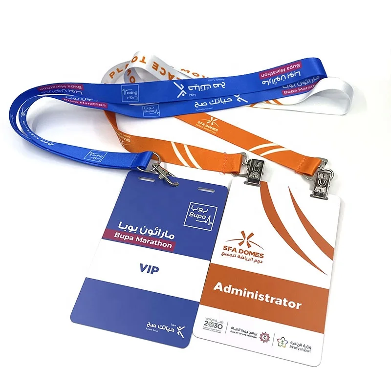 Customized Size Work ID Card Lanyard VIP Event Backstage Passes All Access Passes