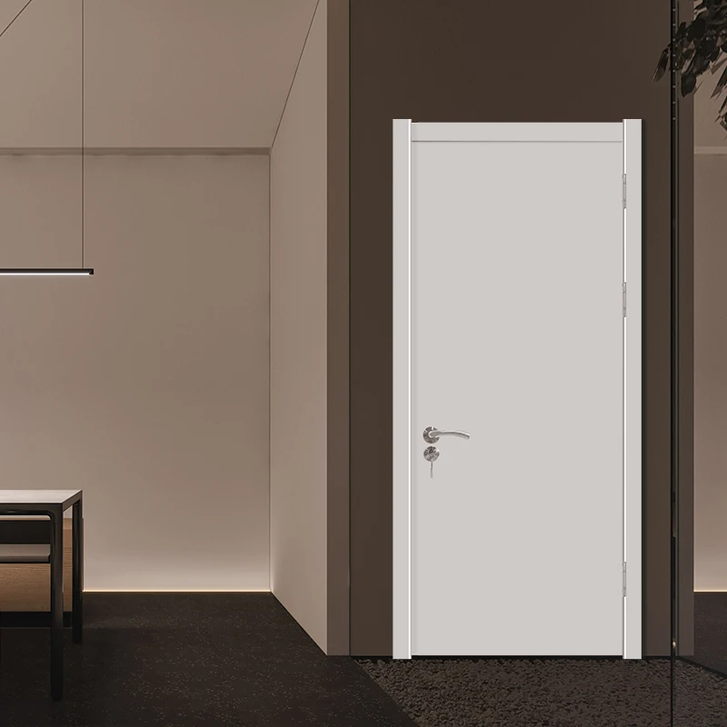 Melamine wood door for houses prehung MDF HDF wooden door panel for office for bedroom