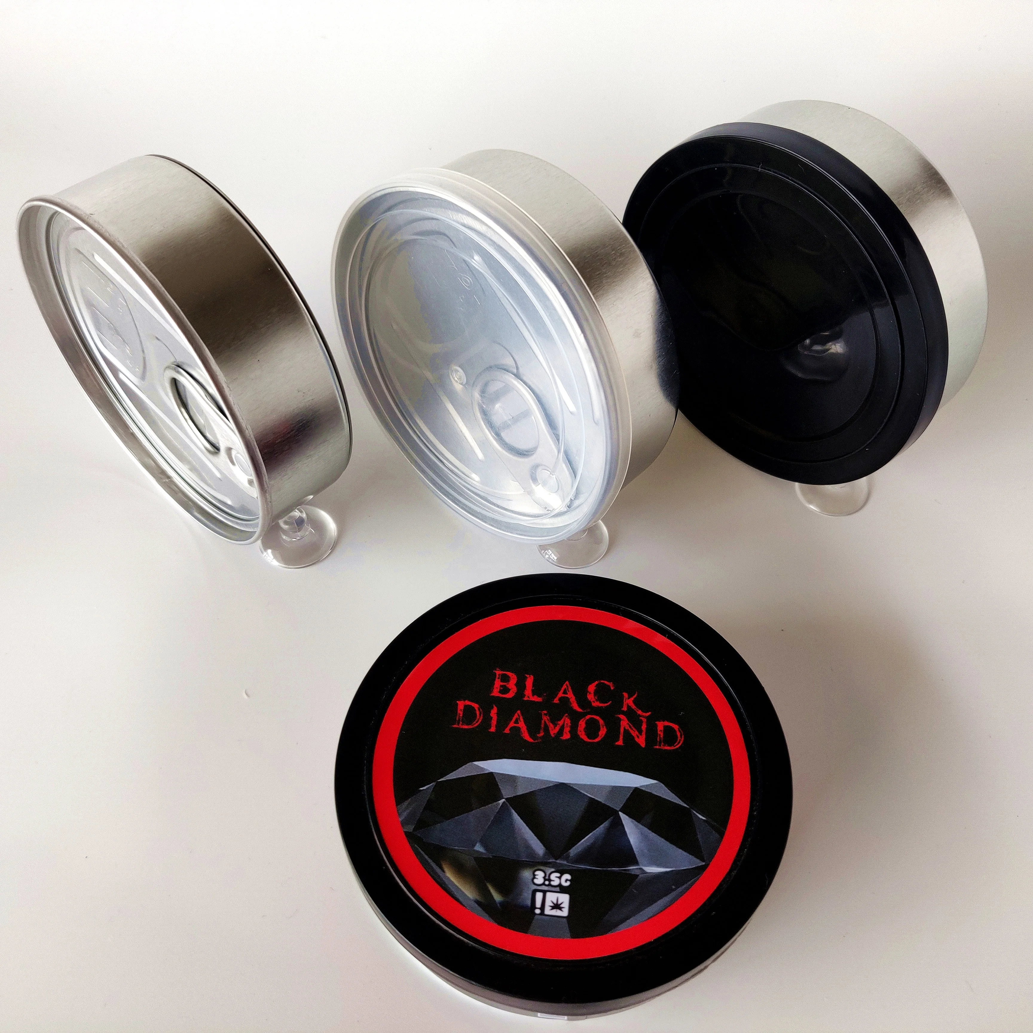 
Pressitin Tuna Tin Strain Labels - Tin Wraps & Lid Slaps custom Stickers & 100ml 3.5gram hand sealed cans 