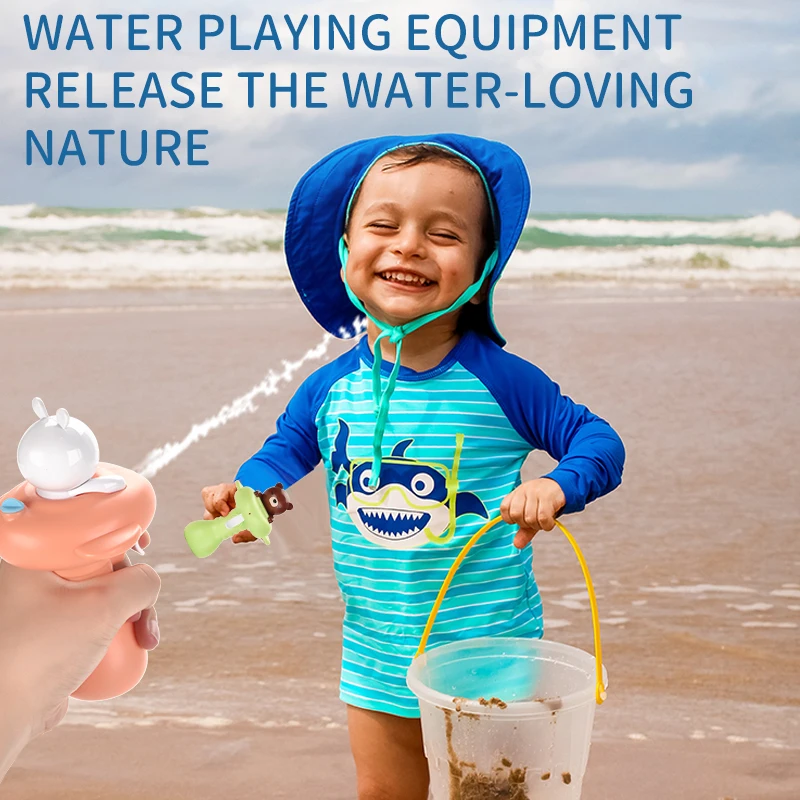 Plastic summer outdoor animal design bath shooter kids beach spray water toy gun fun