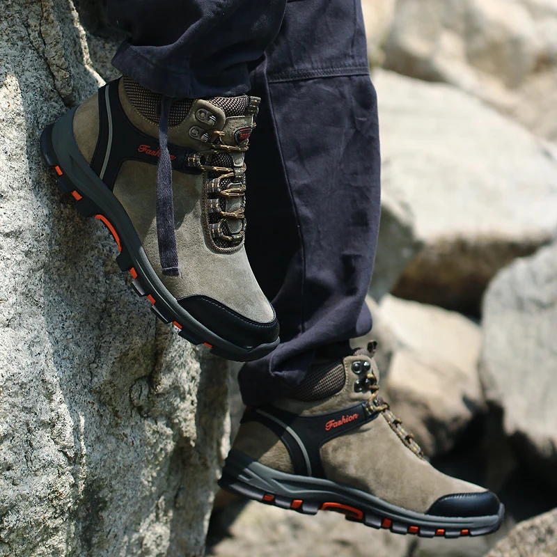 high quality winter weart outdoor high-top hiking shoes