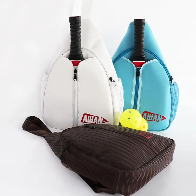 Factory Wholesale Pickleball Sling Bag Neoprene Racket Chest Bag for Pickleball Lovers with Custom Logo