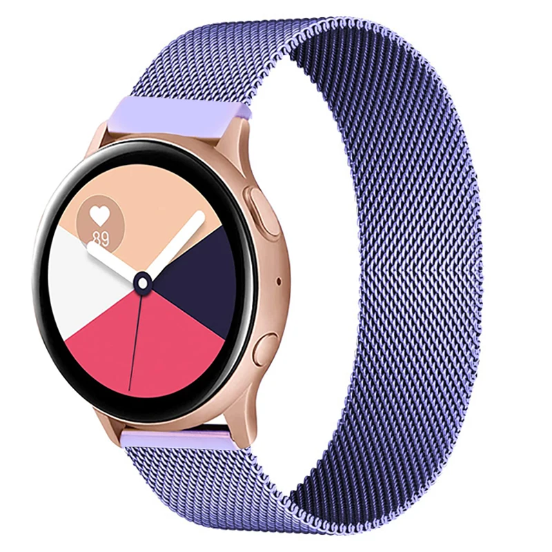 20mm 22mm magnetic strap For Samsung Active 2 40/44mm Gear S3 Frontier bracelet Huawei GT/GT2/2e/Pro Galaxy watch 3/45/42mm band