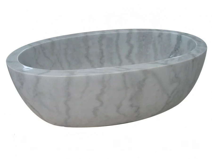 Factory Price Hand Made Carving Natural Stone Hotel China Supplier Bathroom Freestanding Marble Bathtub