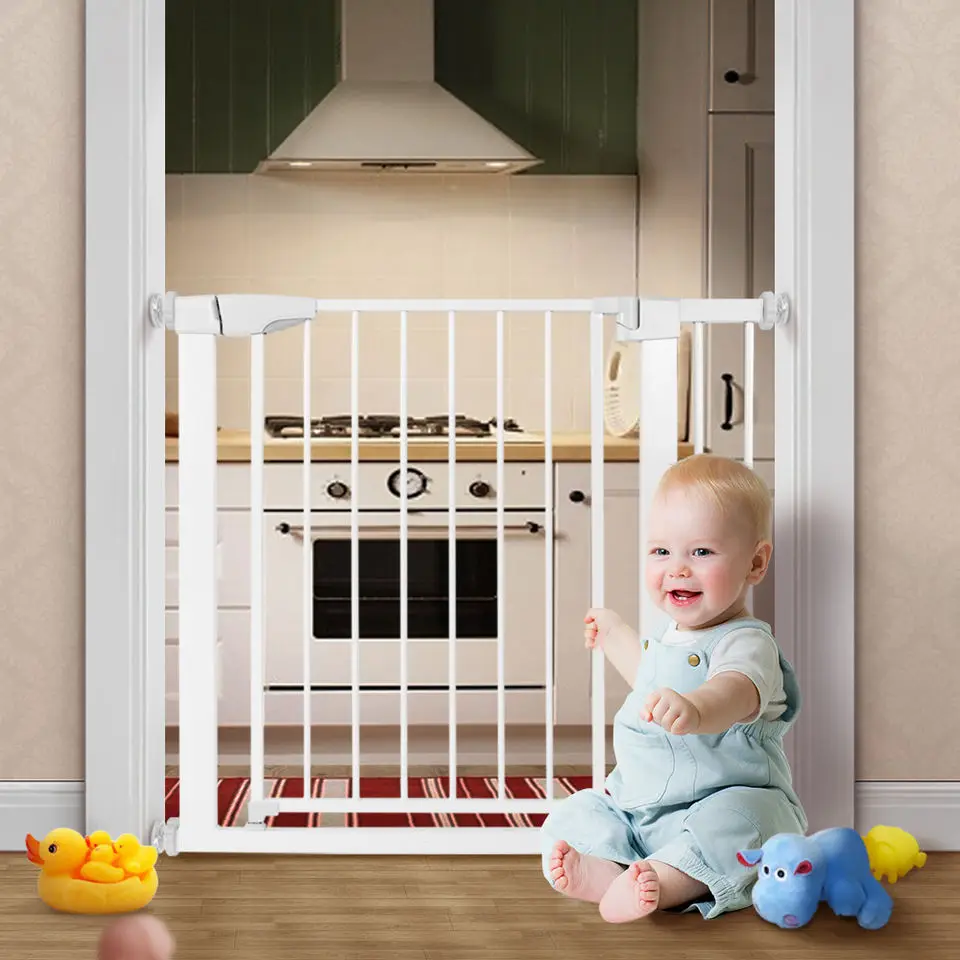Easy Walk-Thru Safety Gate for Doorways and Stairways with Auto-Close/Hold-Open Features, Multiple Sizes,baby stair gate