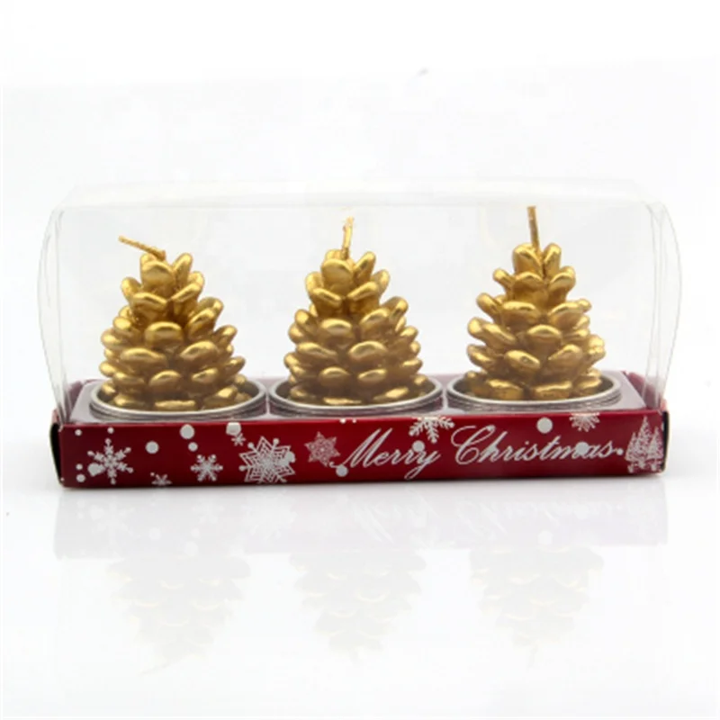 Factory Hot Sale Shaped scented Christmas Glasses Party Candles Decor Light