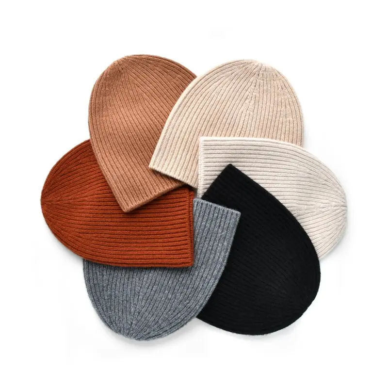hat manufactory Mens Winter Skull Cap Cuffed Warm Merino Wool Ribbed Fisherman Knitted Beanie Hat For Men