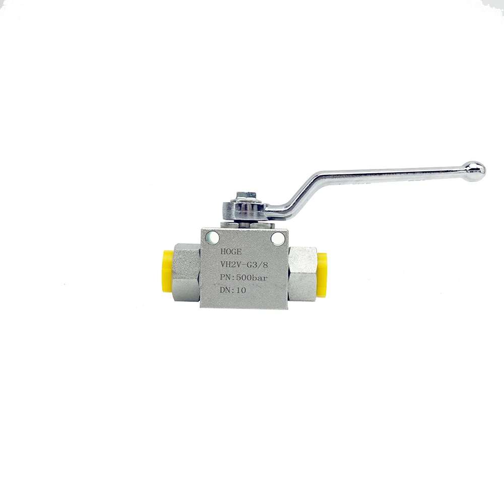 two ways female threaded stainless steel hydraulic VH2V-G3/8 high pressure ball valve 3/8inch dn06