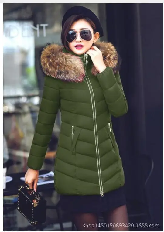 Oem Big Fur Collar Winter Breathable Down Jacket Hooded Snow Coat Jaqueta De Frio