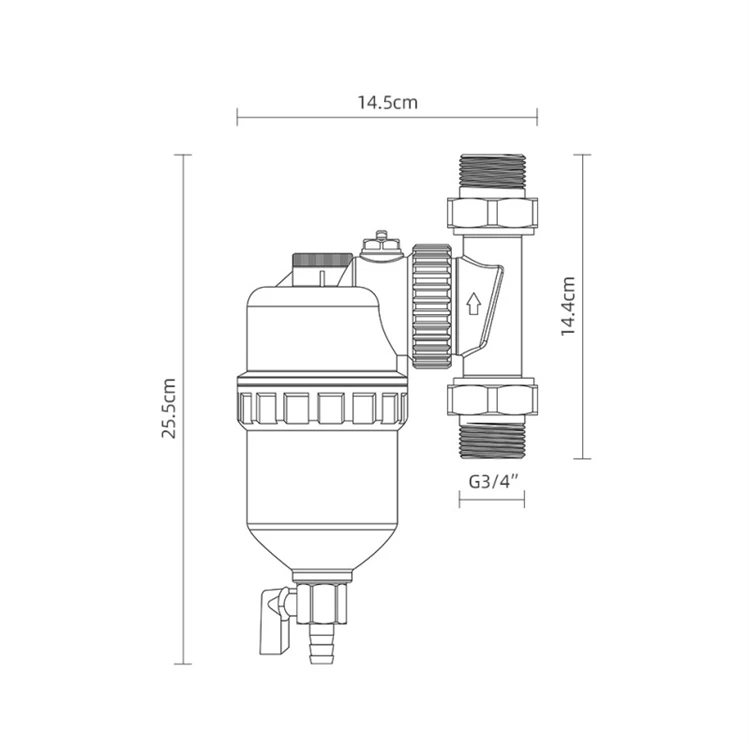 DOZ 12000 Gauss Blue Transparent Tank Boiler Magnet Water Filter