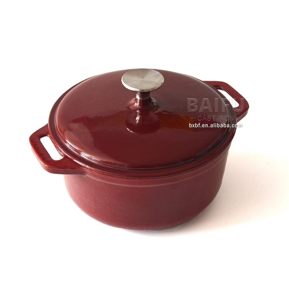 Factory Supply Factory Direct Hot sale Round Enameled Cast Iron Casserole Pan with Cover Dutch Oven Casserole Dish Pot