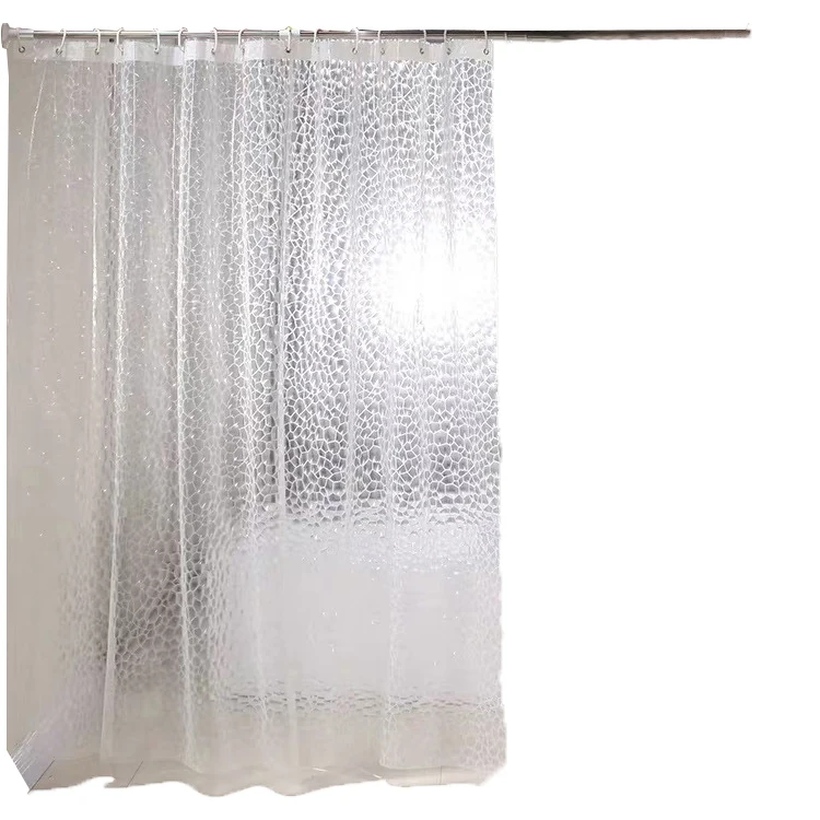Heavy Duty 100% Peva 3d Water droplets Effect Bath Curtain Waterproof Mildew-free Shower Curtain Or Liner Stall,Clear