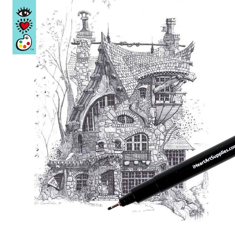 Black Pigment Ink pens Waterproof for Art Sketching and Writing