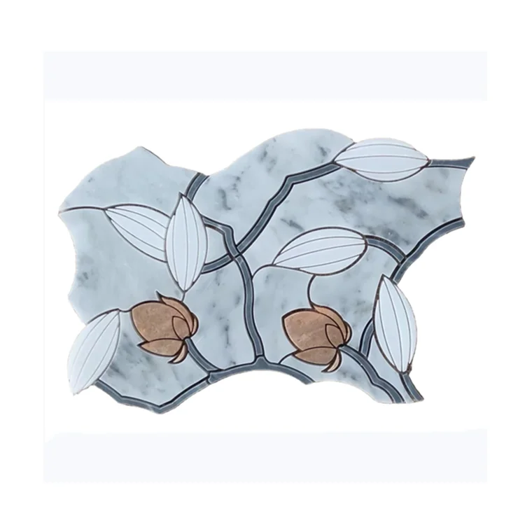 Decoration Ideas Wonderful Flower Stone Mosaic Art Design Stone For Wall