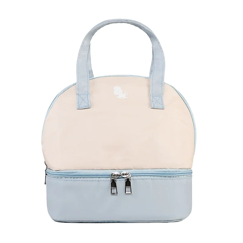 Storage fresh-keeping milk ice pack Mommy Handbag Double-Deck  Bottle Waterproof Insulated Thermal Cooler Storage Diaper Bag