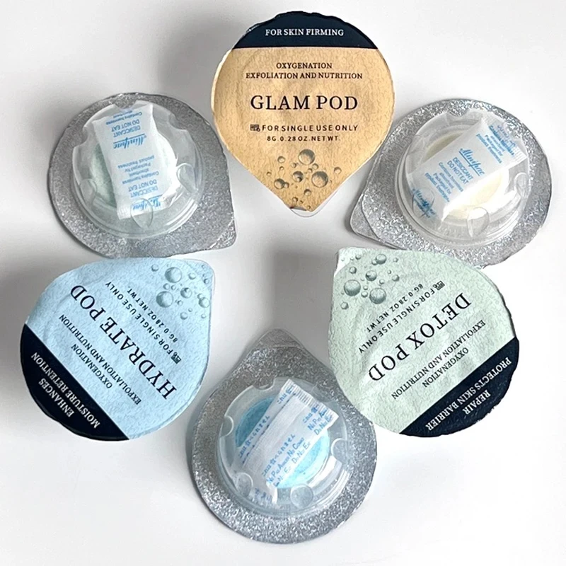 CO2 Bubble Oxygenation Oxygen Pods Jet Facial Massage Spa Capsule Serum Uv Gel For Hydrodermabrasion Facial Machine