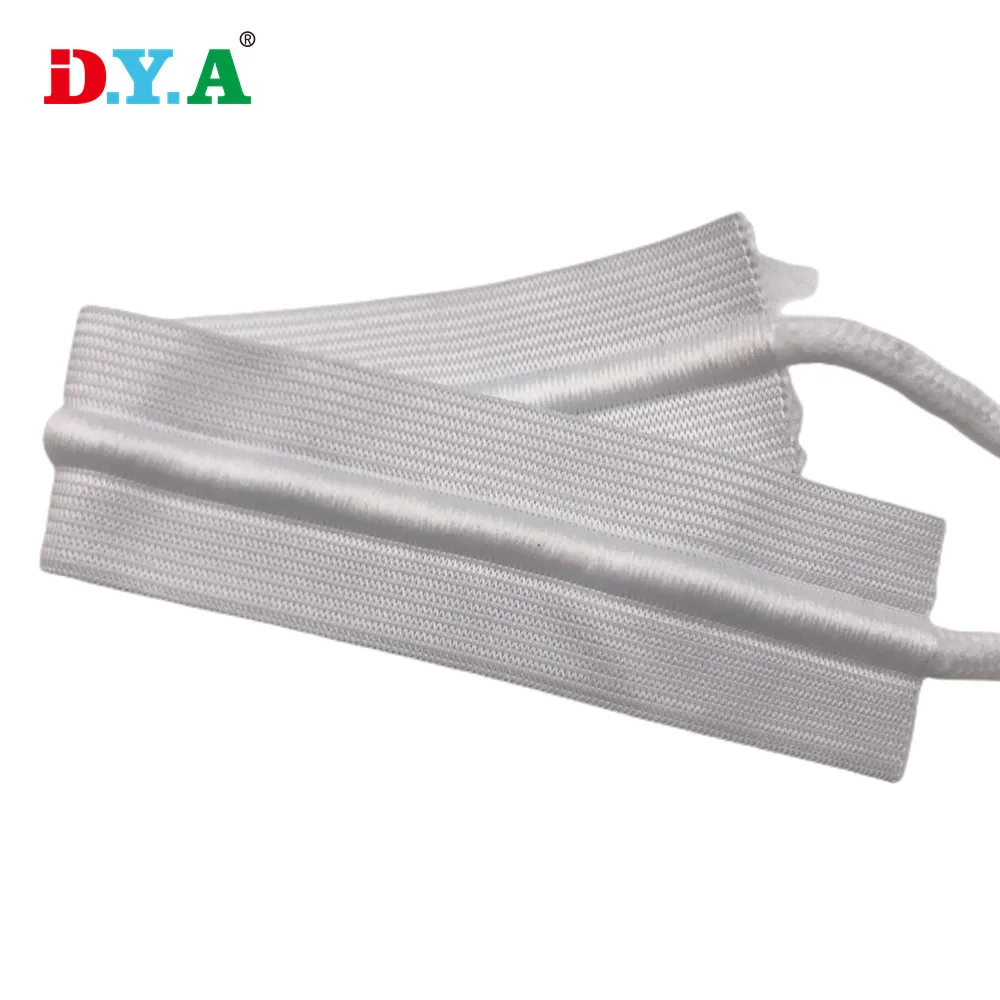 White /Black Color 40mm Drawstring Elastic Adjustable Polyester Ribbon Elastic Strap For Pants Shorts Waist
