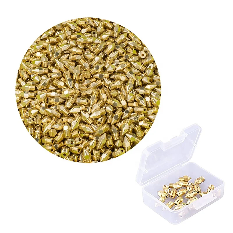 MK8 Brass Nozzle 0.2MM 0.3MM 0.4MM 0.5MM Extruder Print Head Nozzle For 1.75MM 3MM CR10 CR10S Ender-3 3D Printer Accessories