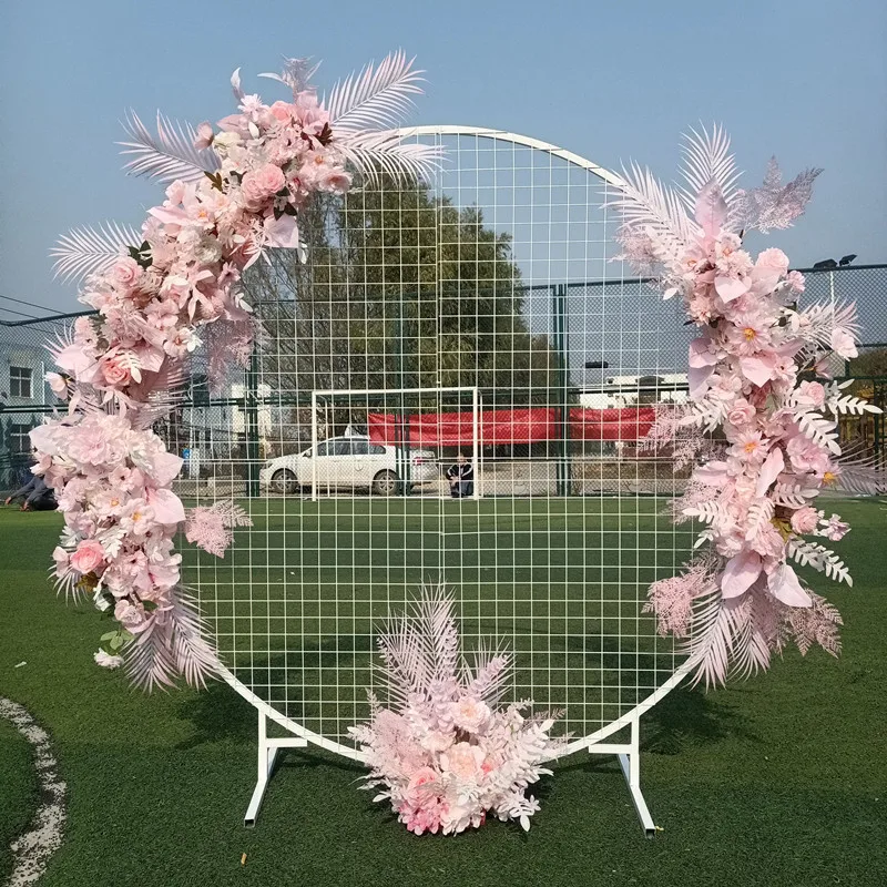 Custom Artificial Flower Row Natural Dried PU Fan Leaf Eucalyptus Greenery Floral Wall Arrangement Wedding Grid Arch