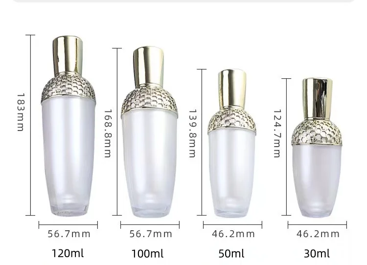 15g 30g 50g 30ml 50ml 100ml 120ml fancy luxury acrylic plastic skin care cream jars cosmetic lotion bottles