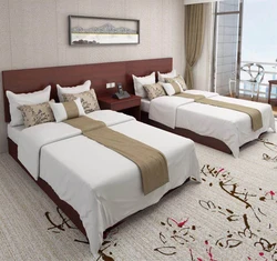 Popular Commercial Hotel Bedroom Furniture Twin Bed Single Bed
