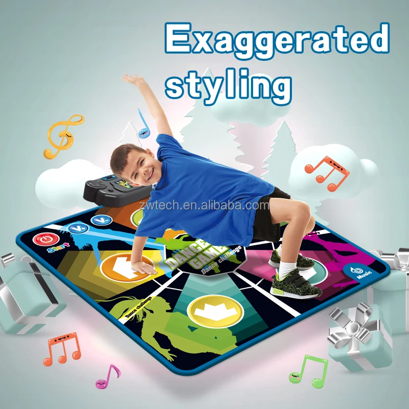 Musical Dance Mat with LED Lights 3 Play Modes Adjustable Volume Early Educational Toys for Children Gifts