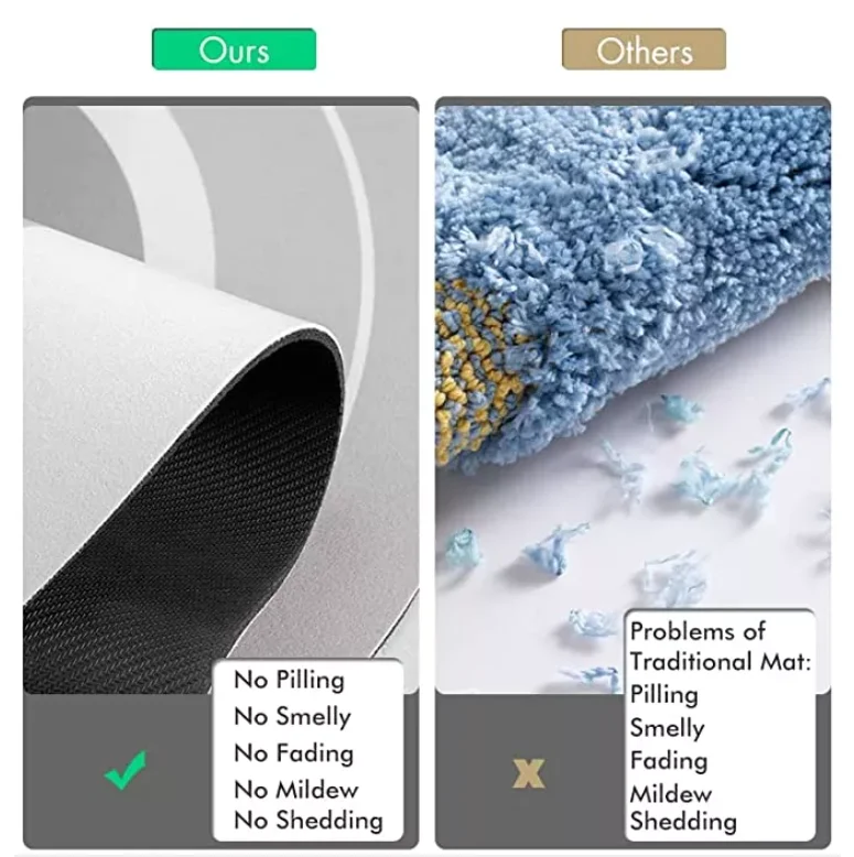 Diatomite Stone Bath Mats Super Absorbent Bathroom Mat Solid Non Slip Wholesaler Mat