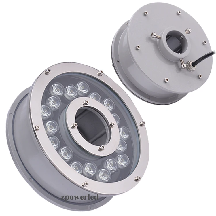 DMX512 3in1 RGB Color Change Fountain Ring Lamp 18x3w LED Fountain Nozzle Light