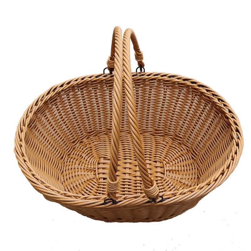 Factory Wholesale woven storage basket fruit and vegetable basket picnic basket Eco Friendly
