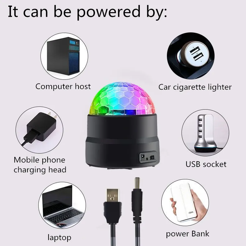  Лидер продаж светодиодный сценический Rgb светильник для танцпола с дистанционным управлением и голосовым праздничный Хрустальный Волшебный шар освещение